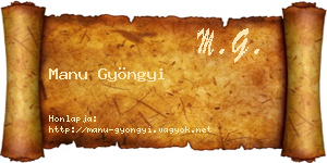 Manu Gyöngyi névjegykártya